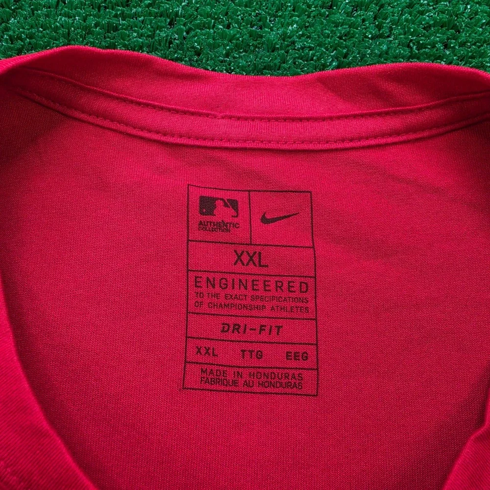 Nike MLB St Louis Cardinals Shirt Mens 2XL Red Long Sleeve Baseball Training NWT